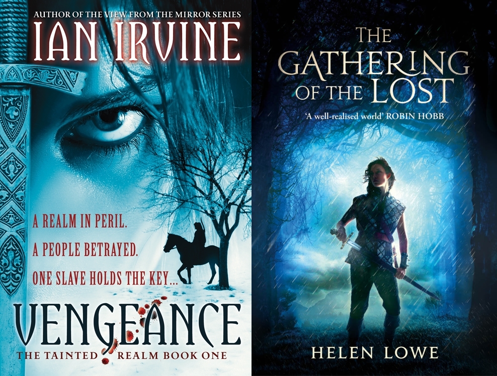This image shows both the cover of Vengeance and the cover of The Gathering of the Lost