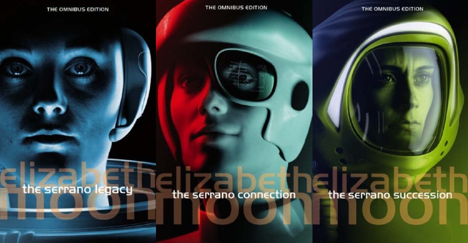 the covers for science fiction epic: the Serrano Legacy