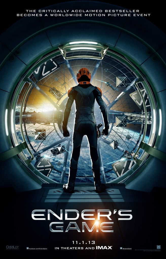 Film poster for ENDER'S GAME, a film based onthe classic science fiction novel by Orson Scott Card