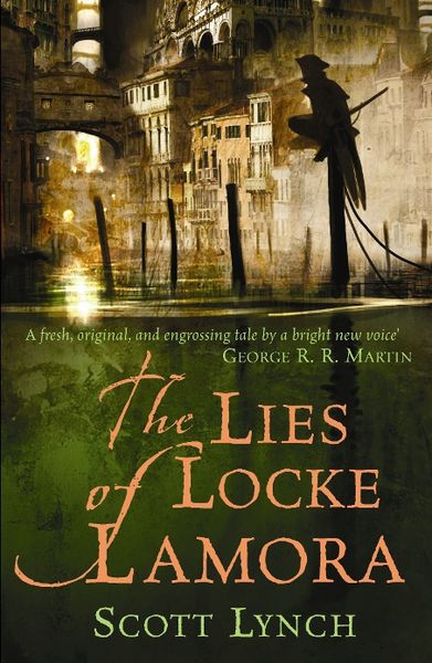 The Lies of Locke Lamora by Scott Lynch, in an interview with Matthew Stover abotu his gritty heroic fantasy series Acts of Caine