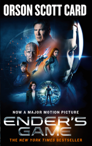 Book cover for the Ender's Game film tie-in edition by Orson Scott Card - due to be a movie starring Harrison Ford, Ben Kingsley and Asa Butterfield