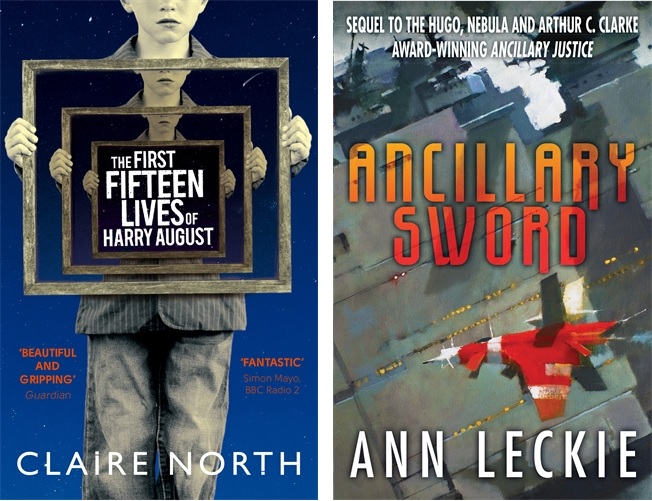 The First Fifteen Lives of Harry August by Claire North and Ancillary Sword by Ann Leckie - both nominated for the BSFA Award 2014