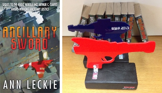 Ancillary Sword by Ann leckie, winner of the BSFA best novel award 2014 and 2015