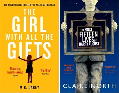 The Girl with all the Gifts by M R Carey and The First Fifteen Lives of Harry August, borth shortlisted for the Arthur C Clarke Awards 2015